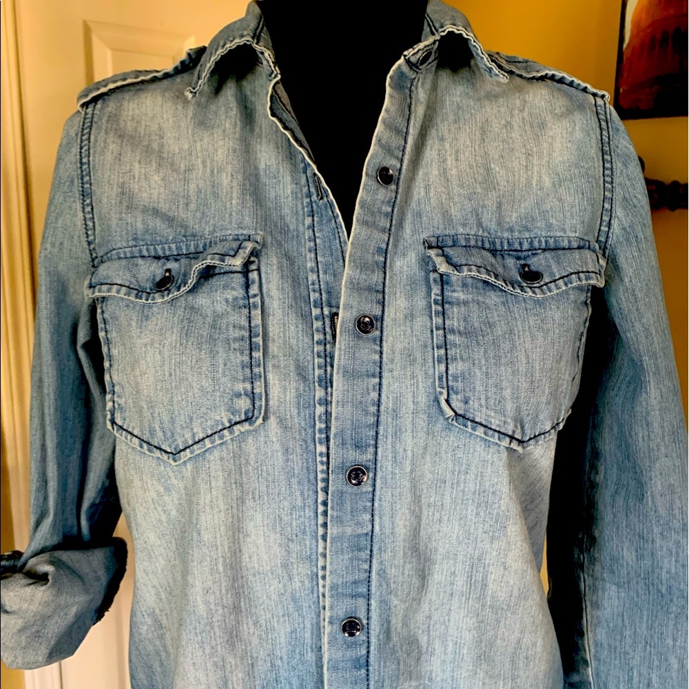 Denim Button-Up Shirt